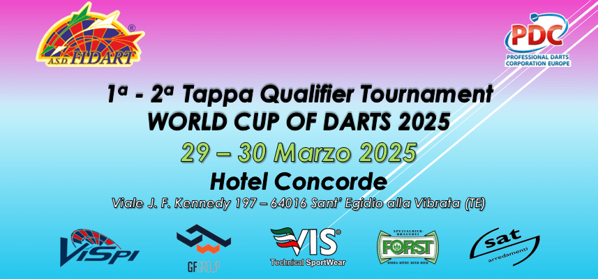 1° - 2° Tappa - Qualificazione PDC World Cup Of Darts 2025