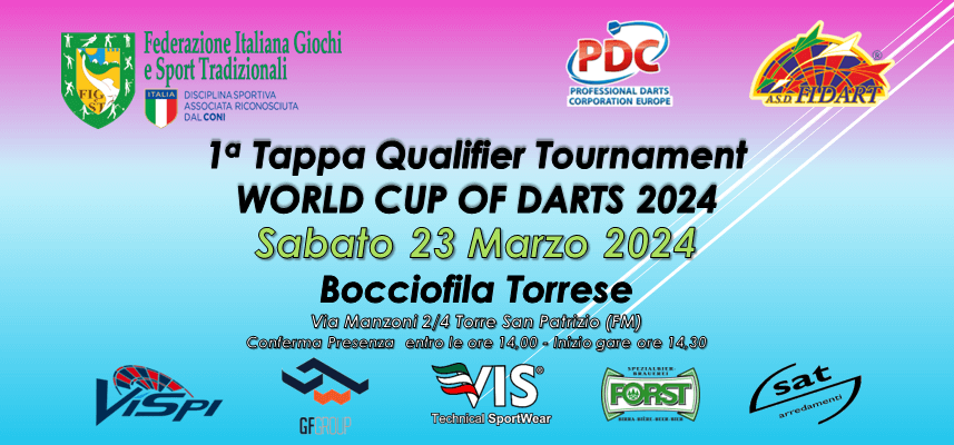 1° Tappa - Qualificazione PDC World Cup Of Darts 2024