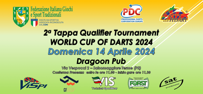 2° Tappa - Qualificazione PDC World Cup Of Darts 2024