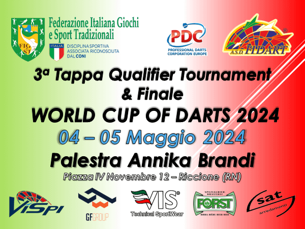 3° Tappa & Finale - Qualificazione PDC World Cup Of Darts 2024