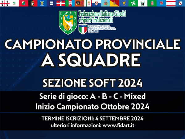 Campionato Provinciale a squadre 2024 Sezione Soft