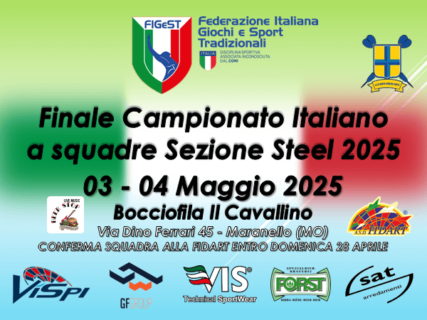 Finale Campionato Italiano a squadre 2025 Sezione Steel Dart Finale Campionato Italiano a squadre 2025 Sezione Steel Dart