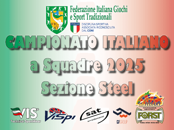 Campionato Italiano a squadre 2025 Sezione Steel Dart