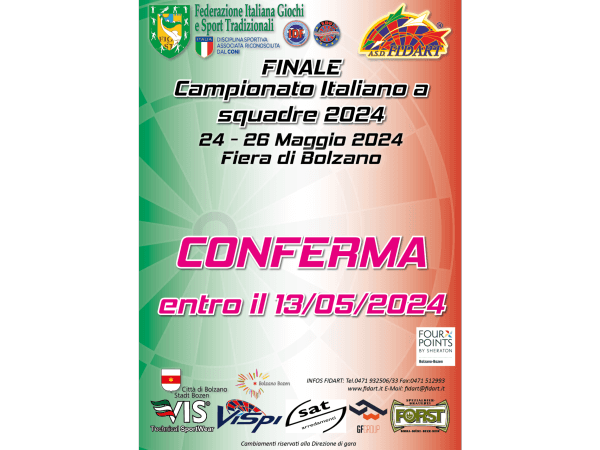 Conferma - Finale Campionato Italiano a squadre 2024